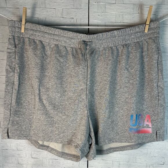Adidas Parma short sweat short soft comfy gray pastel USA bottom plus Size - Picture 1 of 10